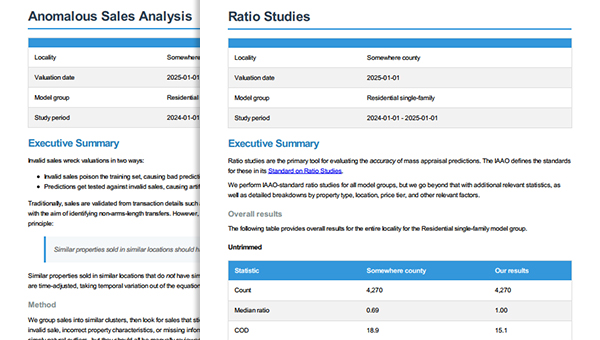 Reporting screenshot